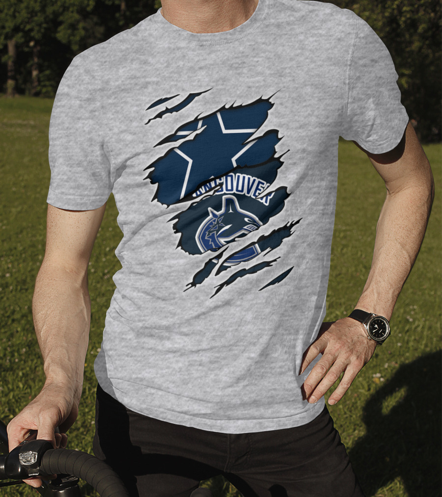 Cowboys Canucks Vancouver Star Claw Marks T-Shirt