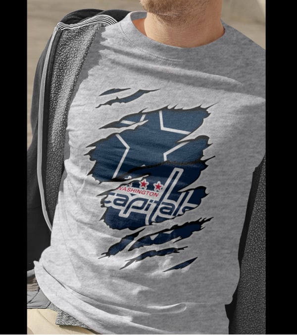 Dallas Cowboys Washington Capitals Fan Collab T-Shirt