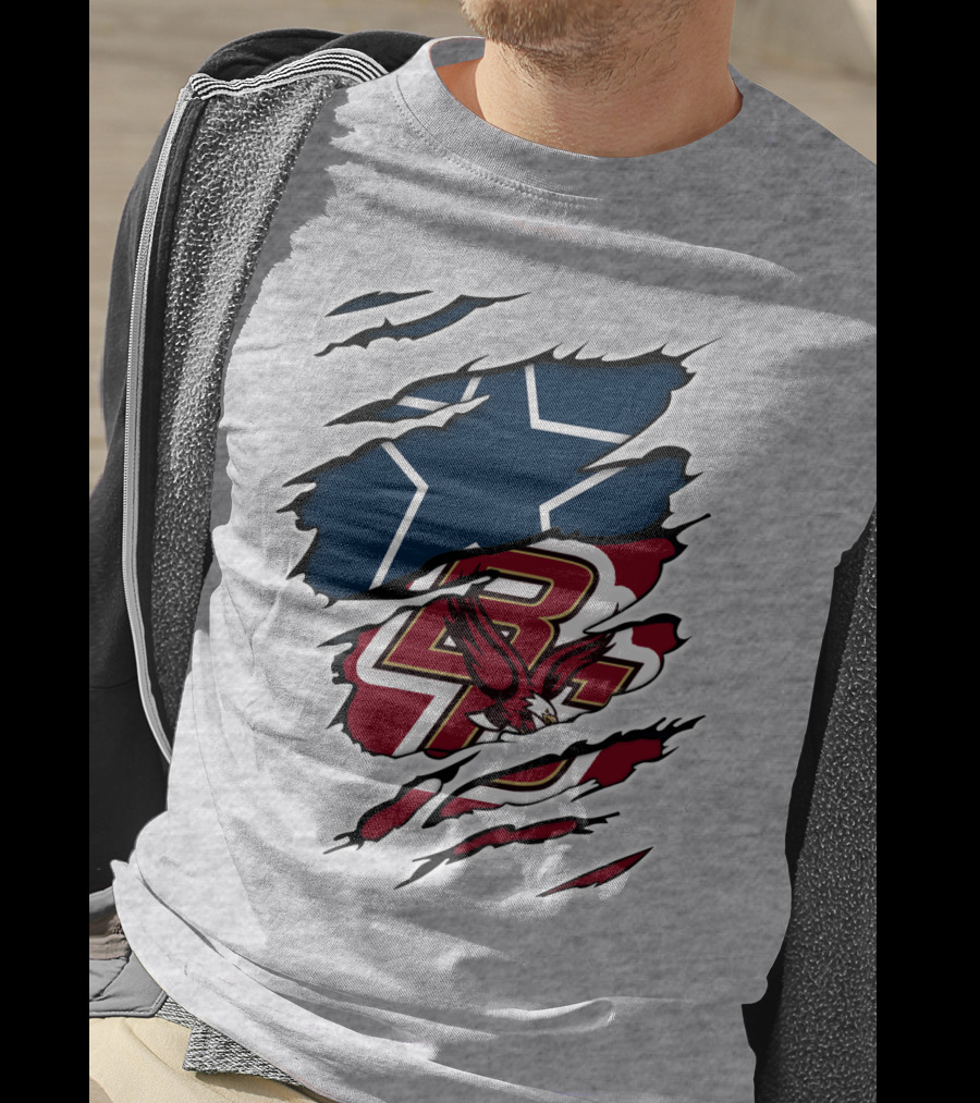 Cowboys Eagles Cowboys Star And Eagle Logos Sports T-Shirt