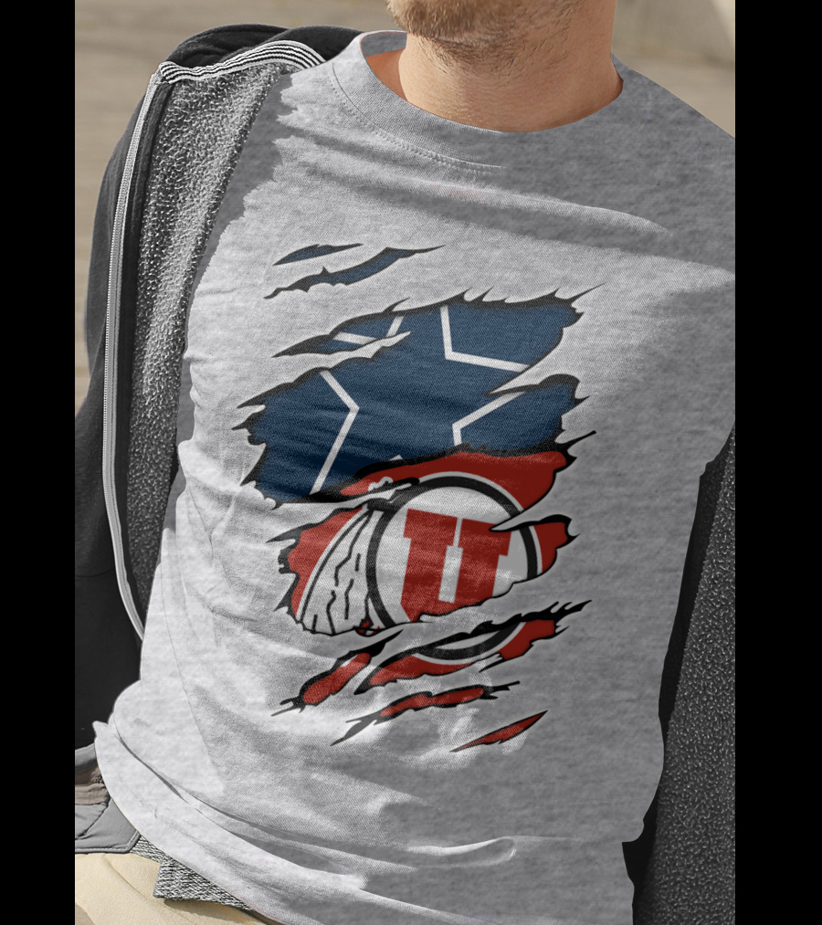 Cowboys Utah Utes Star Claw Rip T-Shirt