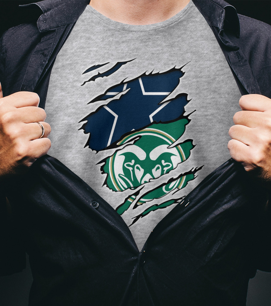 Cowboys Rams Star Logo Fusion T-Shirt