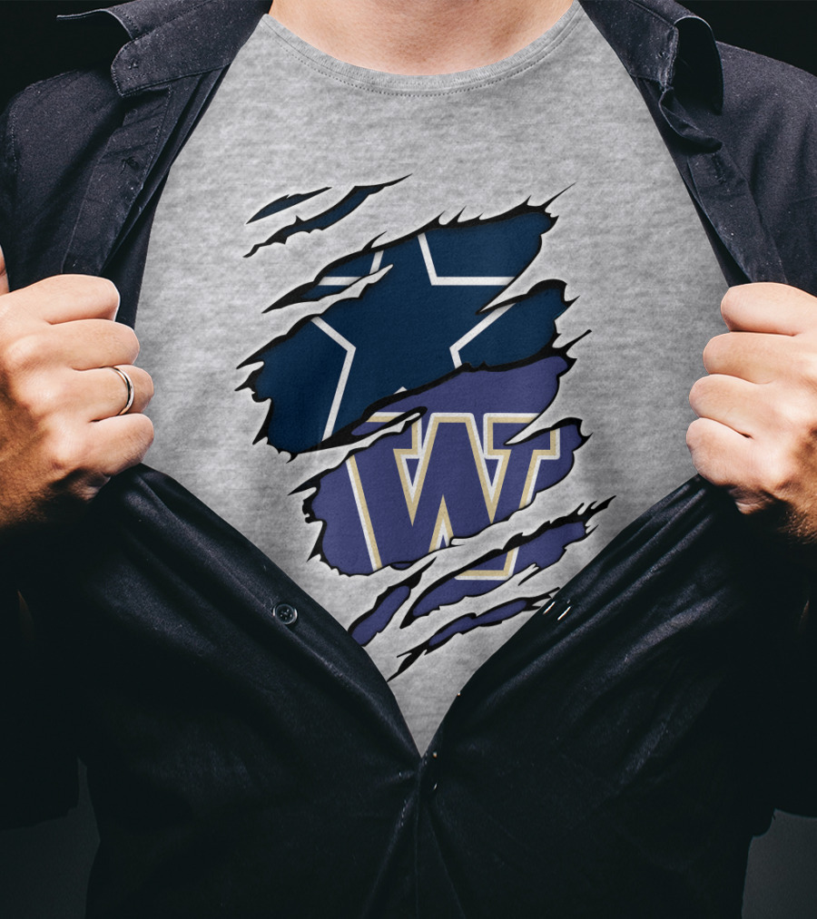 Cowboys Washington Star And W T-Shirt