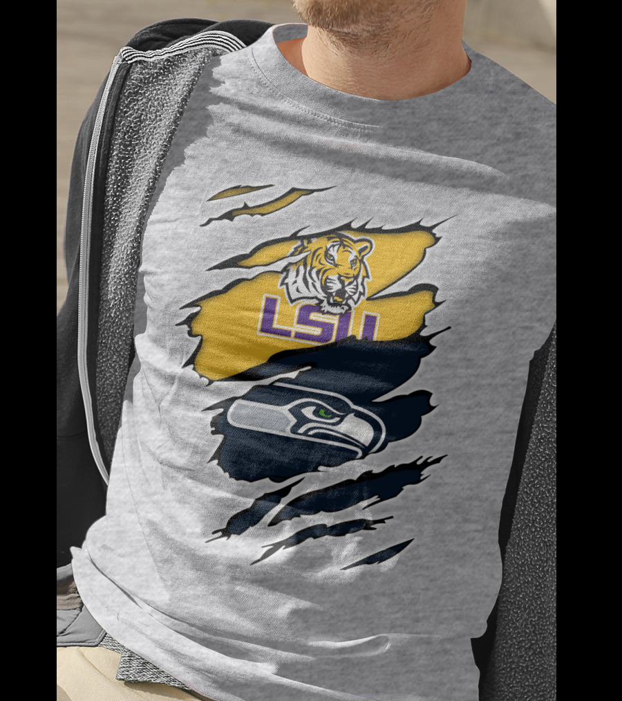 LSU Seahawks Tiger Claw Rips T-Shirt