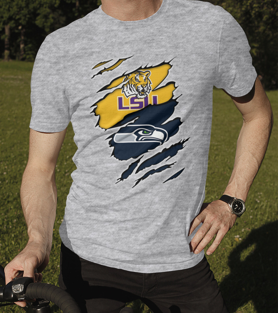 LSU Seahawks Tiger Claw Rips T-Shirt