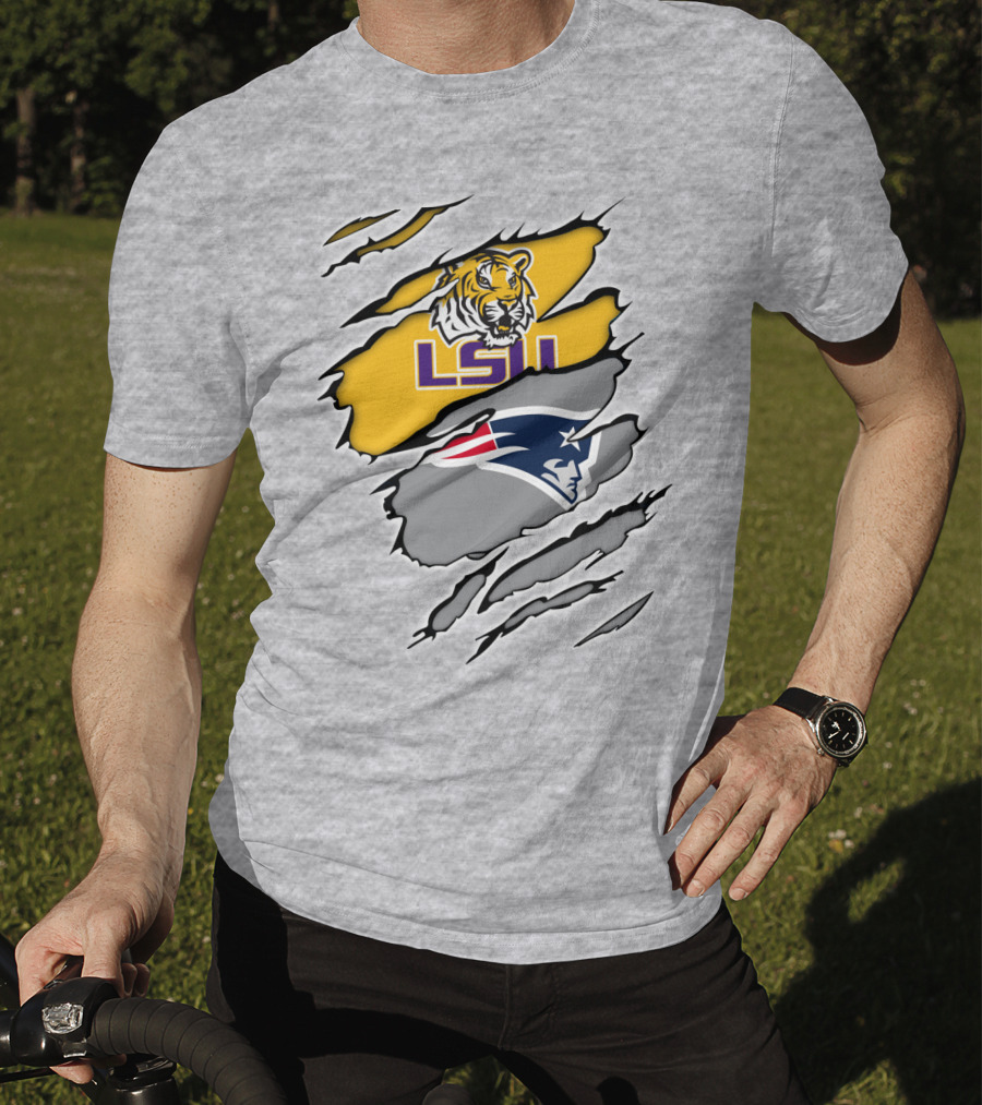 LSU Tigers Patriots Crossover Claw Marks T-Shirt