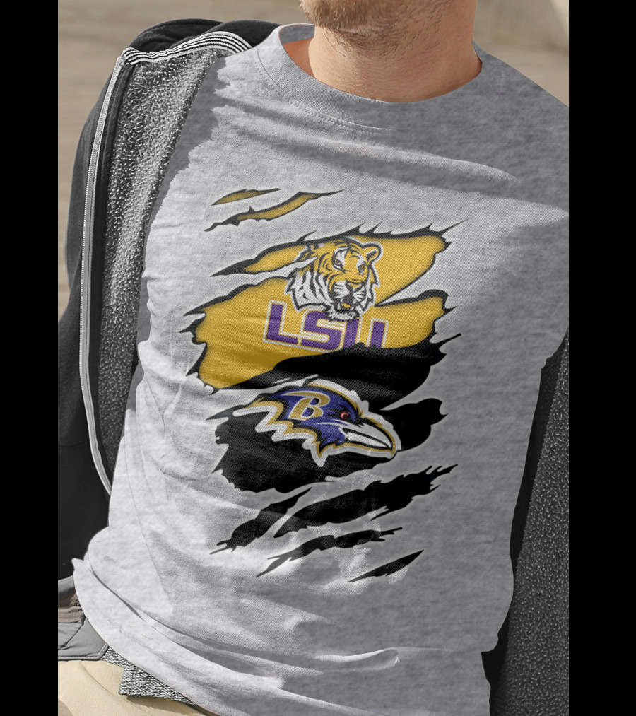 LSU Tigers Baltimore Ravens Claw T-Shirt