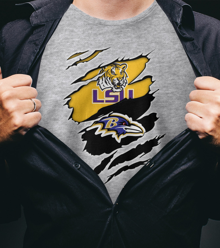 LSU Tigers Baltimore Ravens Claw T-Shirt