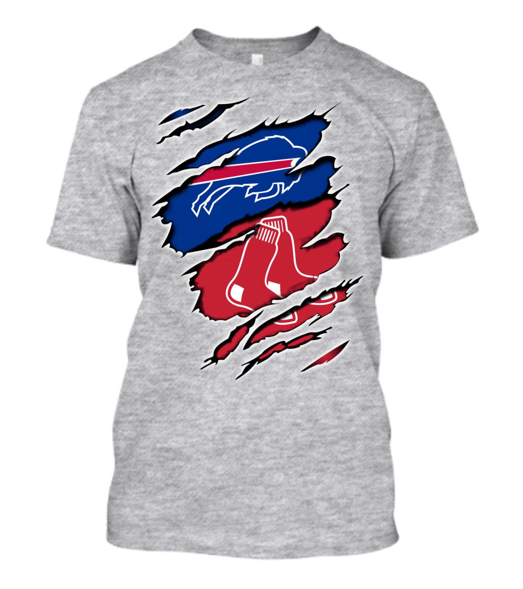 Bills Red Sox Buffalo New England Fan Gear T-Shirt