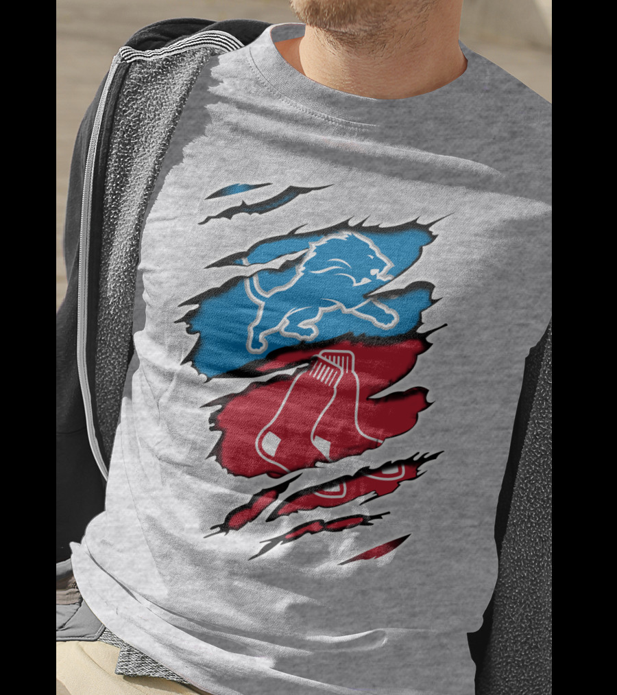 Lions Redsox Sports Crossover T-Shirt