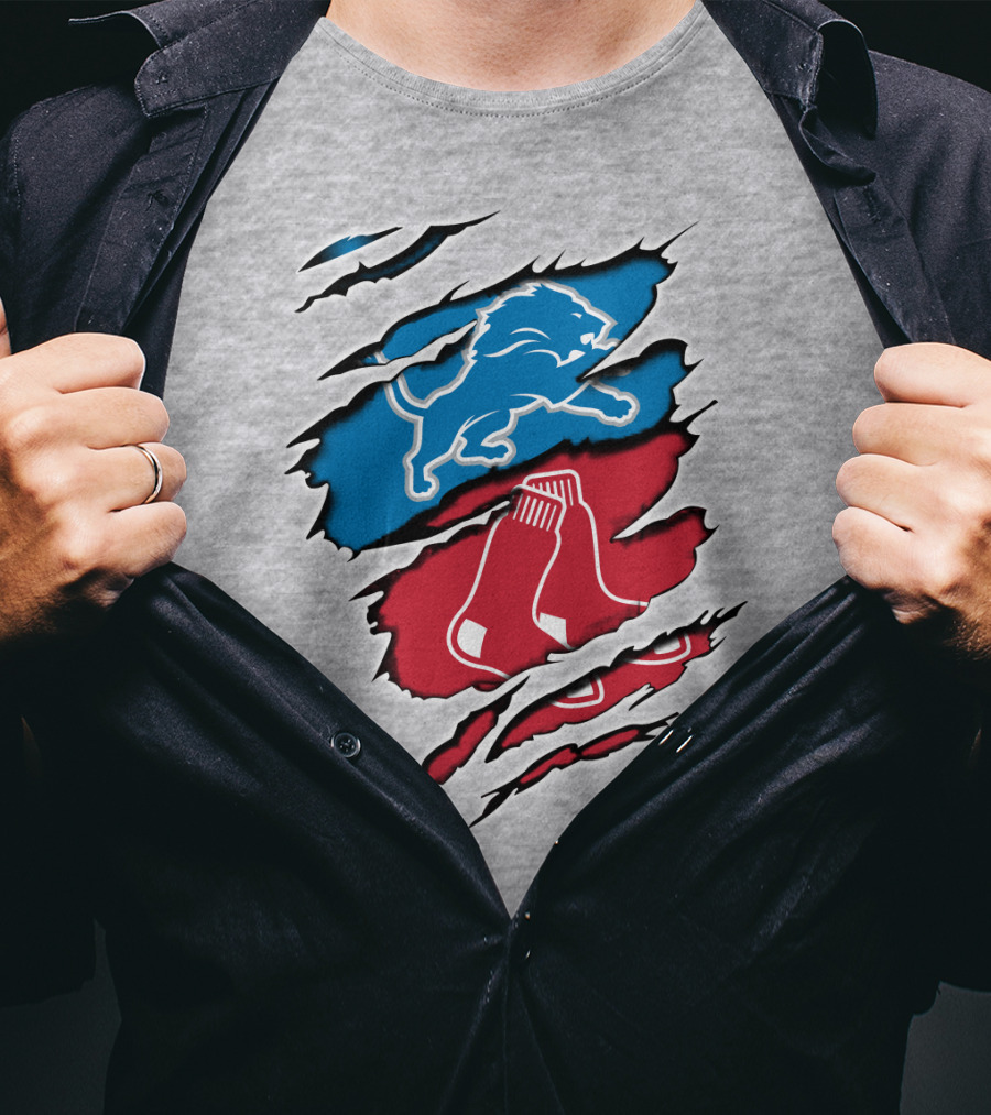Lions Redsox Sports Crossover T-Shirt
