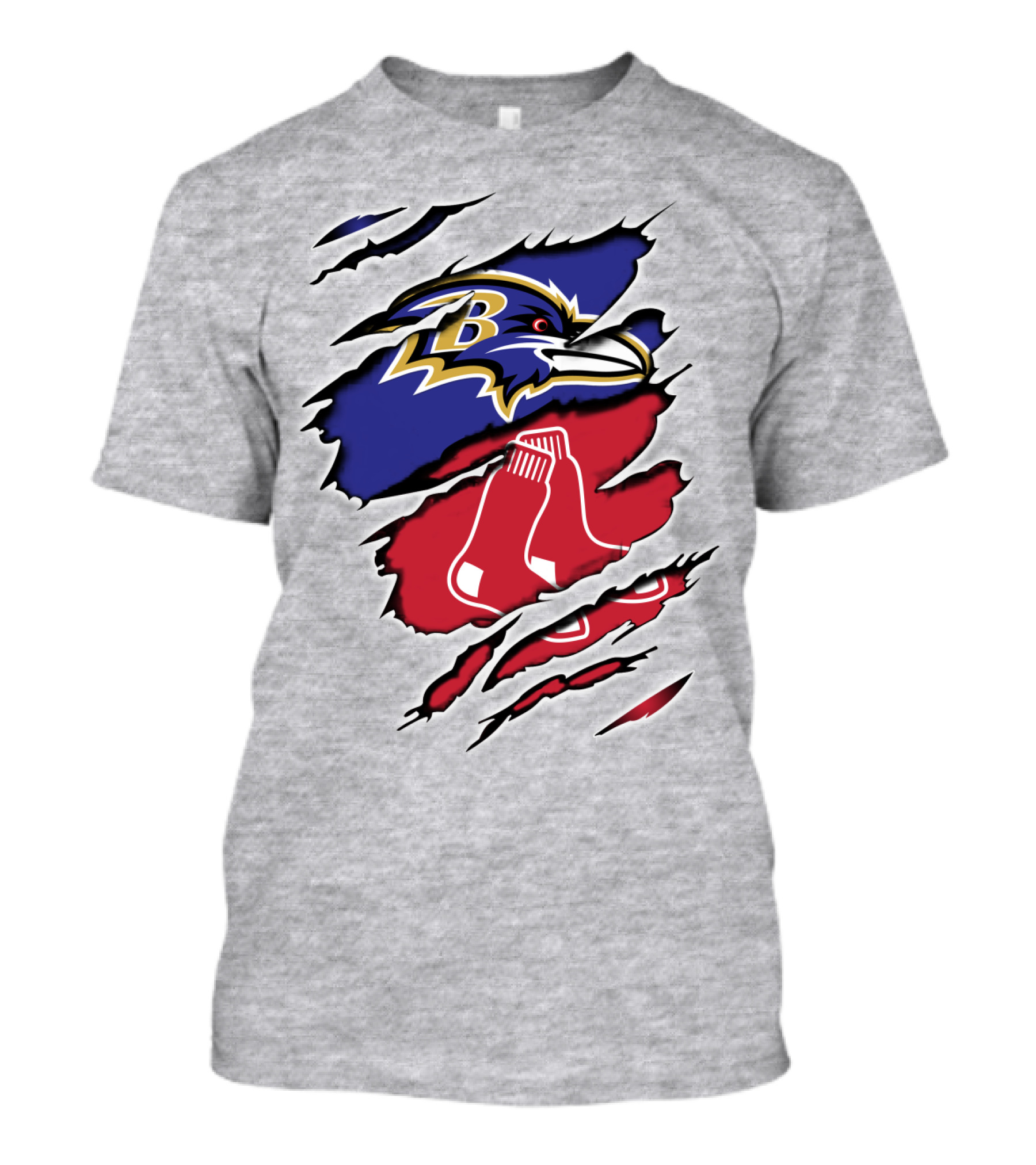 Ravens Redsox Ravens Redsox Baltimore New England T-Shirt
