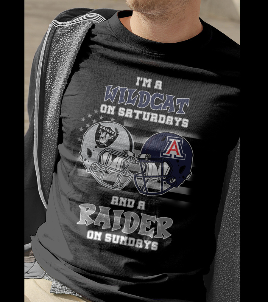 I'm A Wildcat On Saturdays And A Raider On Sundays T-Shirt