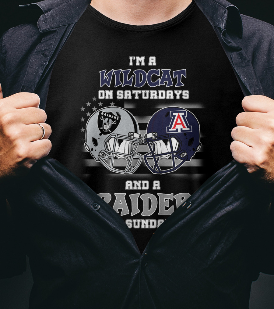 I'm A Wildcat On Saturdays And A Raider On Sundays T-Shirt