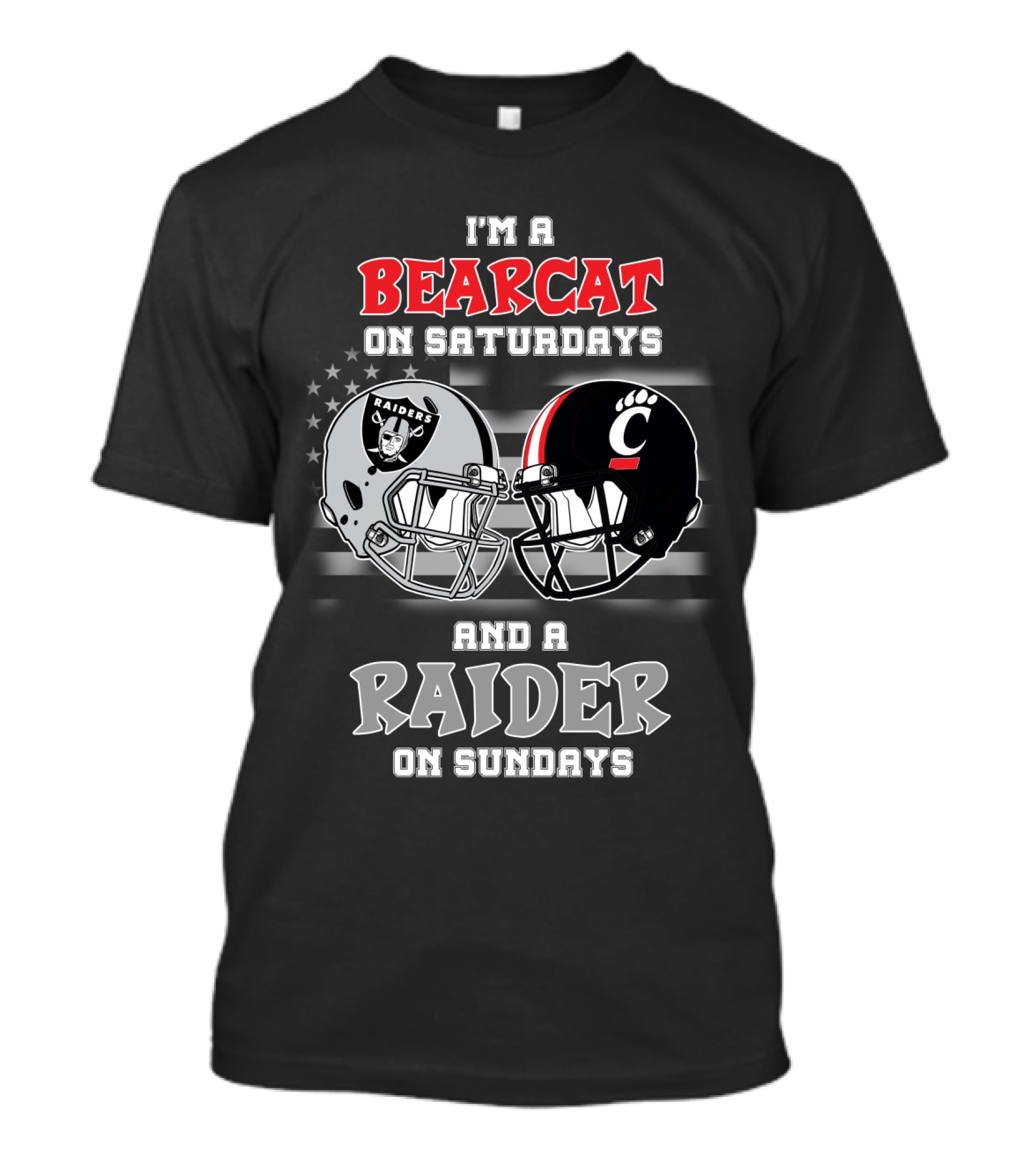 I'm A Bearcat On Saturdays And A Raider On Sundays T-Shirt
