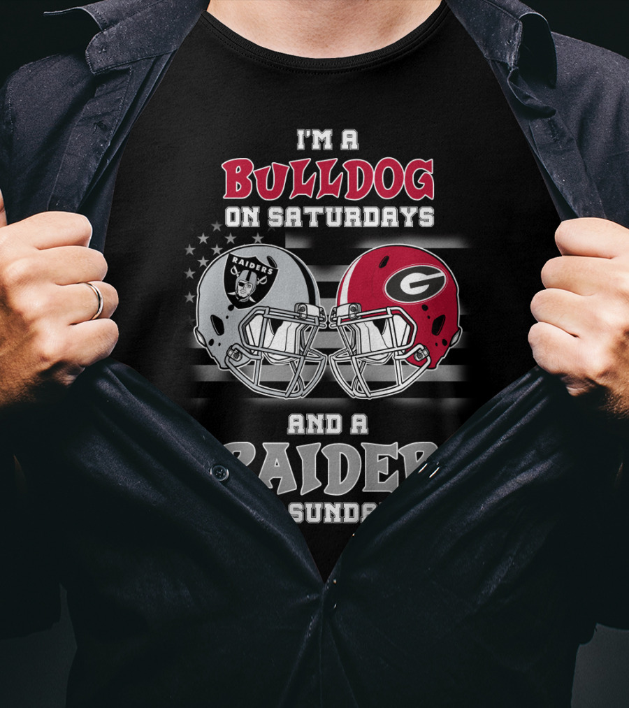 I'm A Bulldog On Saturdays And A Raider On Sundays T-Shirt