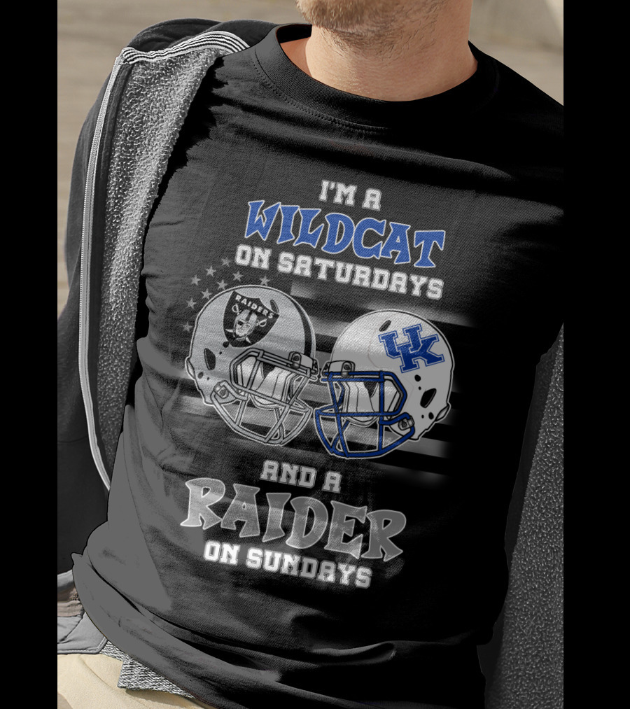 I'm A Wildcat On Saturdays And A Raider On Sundays T-Shirt
