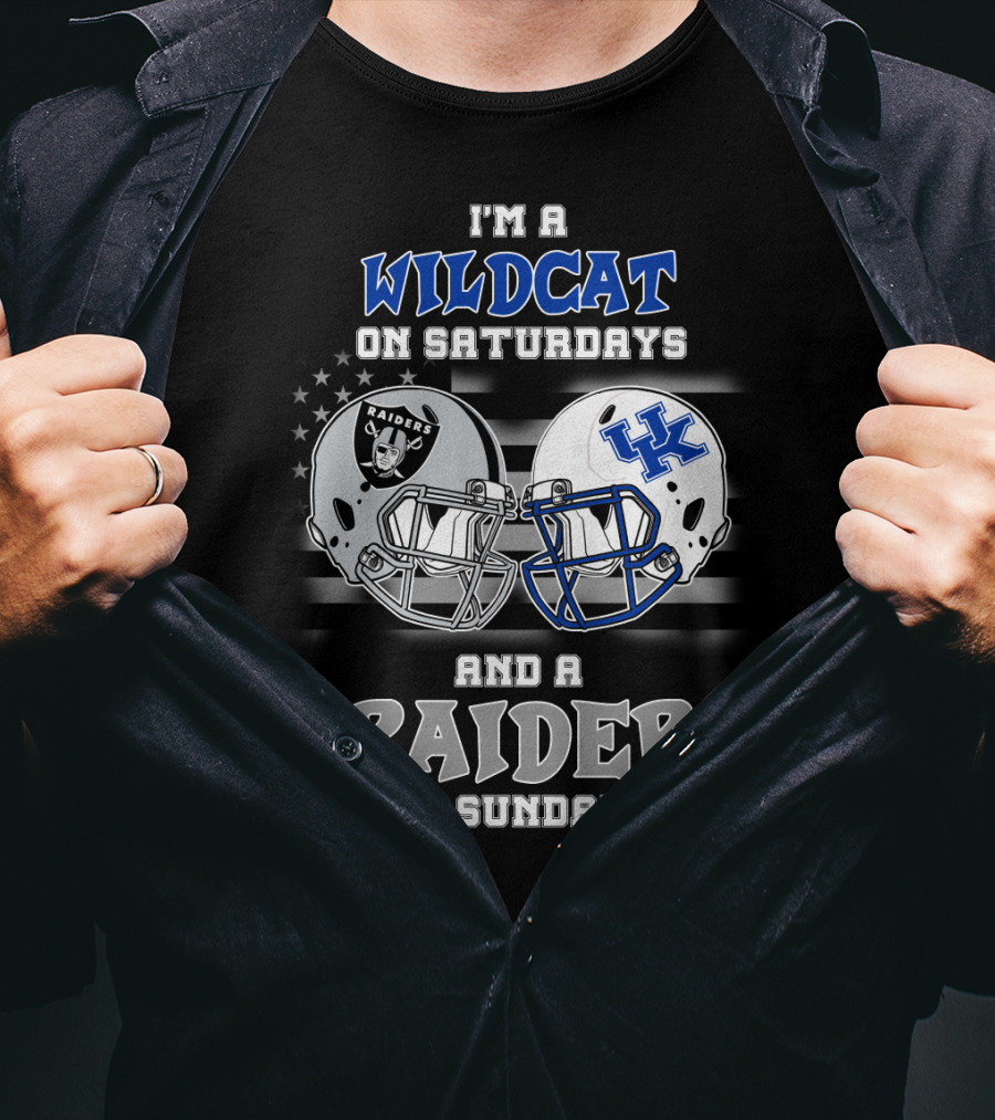 I'm A Wildcat On Saturdays And A Raider On Sundays T-Shirt