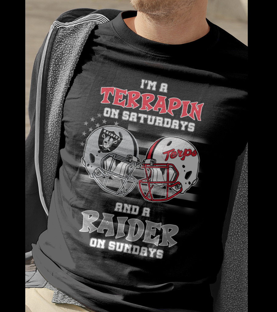 Terrapin Raiders Helmet Saturdays And Sundays Football Fan Gear T-Shirt