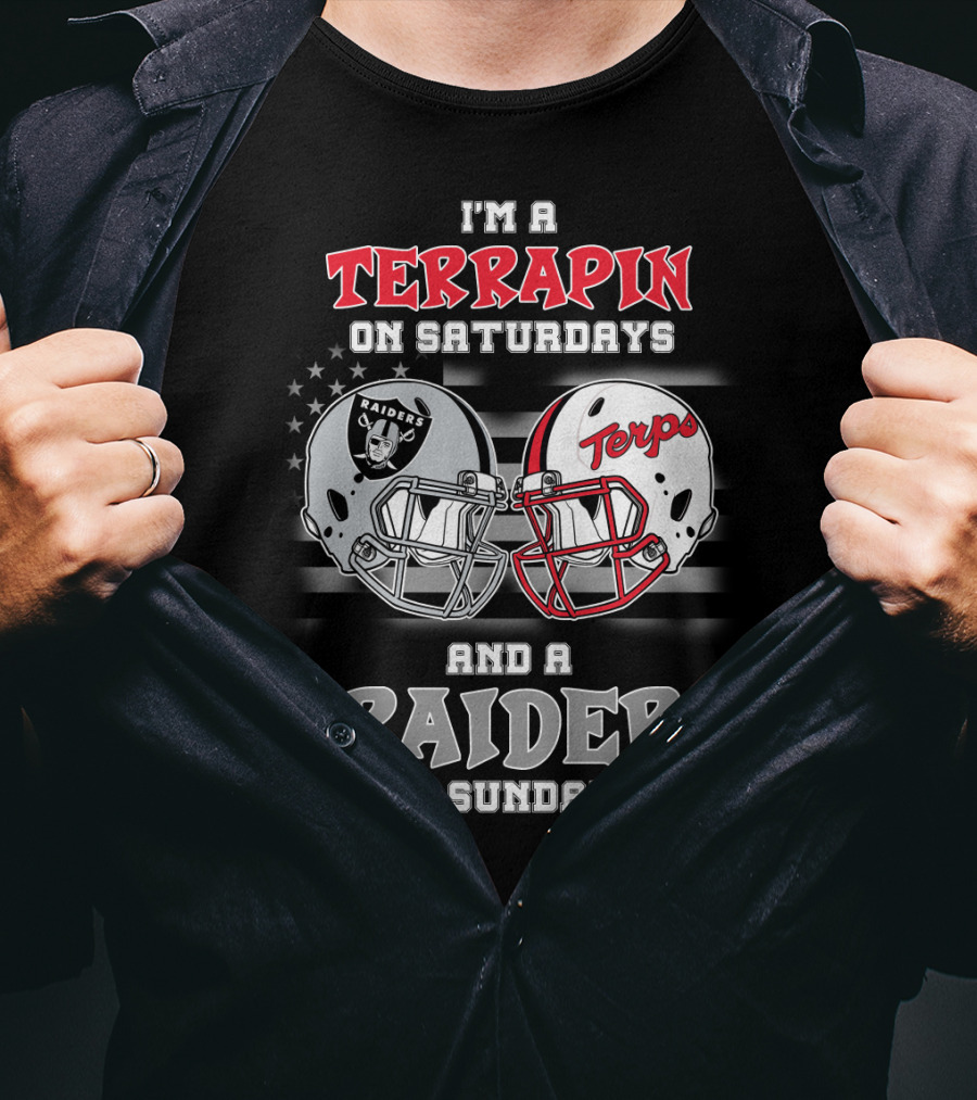 Terrapin Raiders Helmet Saturdays And Sundays Football Fan Gear T-Shirt