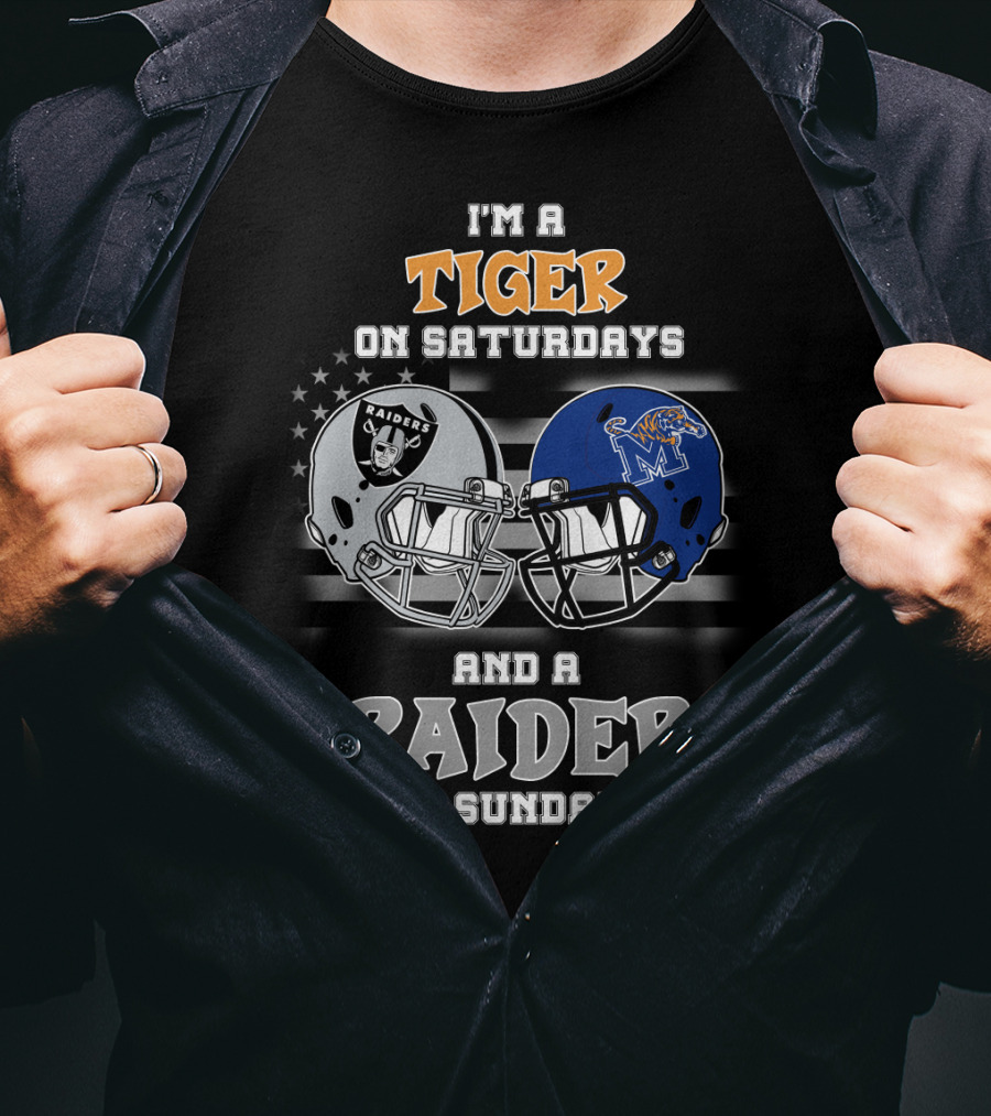 I'm A Tiger On Saturdays And A Raider On Sundays T-Shirt