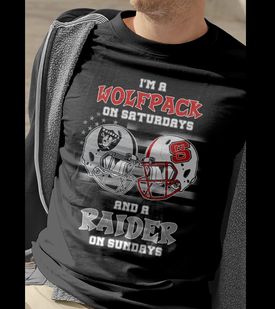 I'm A Wolfpack On Saturdays And A Raider On Sundays T-Shirt