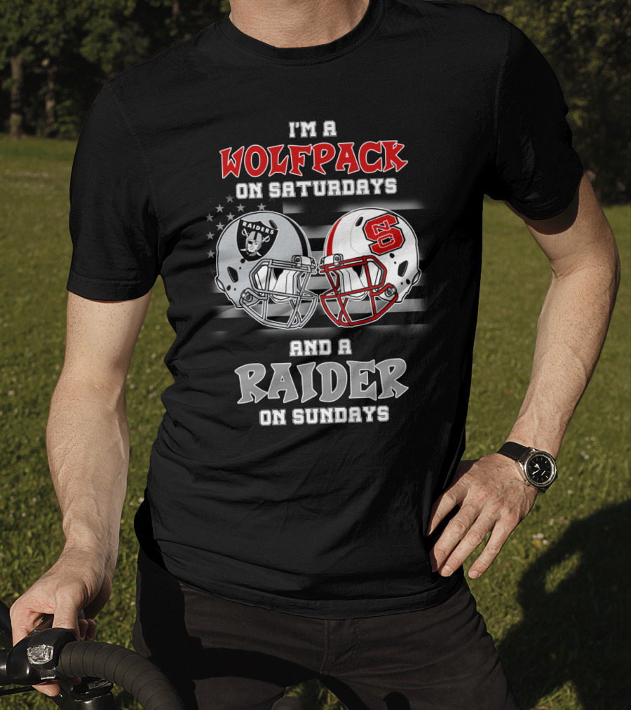 I'm A Wolfpack On Saturdays And A Raider On Sundays T-Shirt