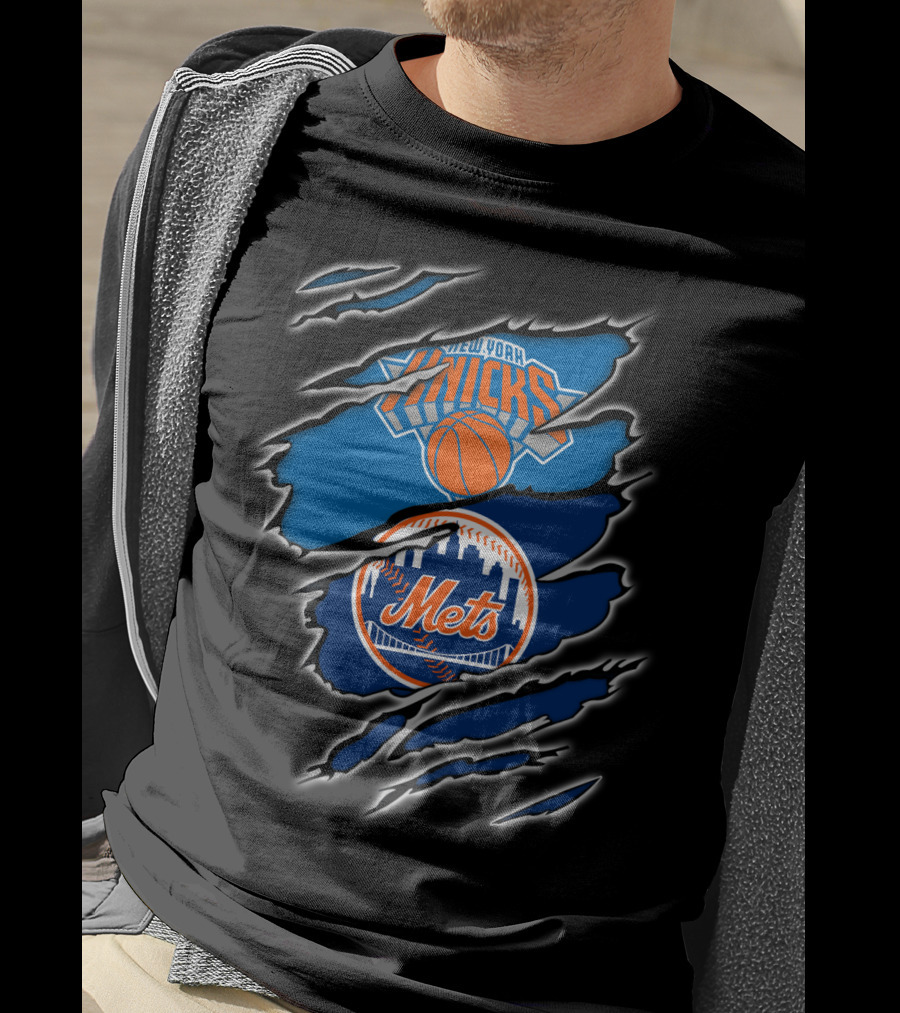 Knicks Mets New York Basketball Baseball Fan T-Shirt