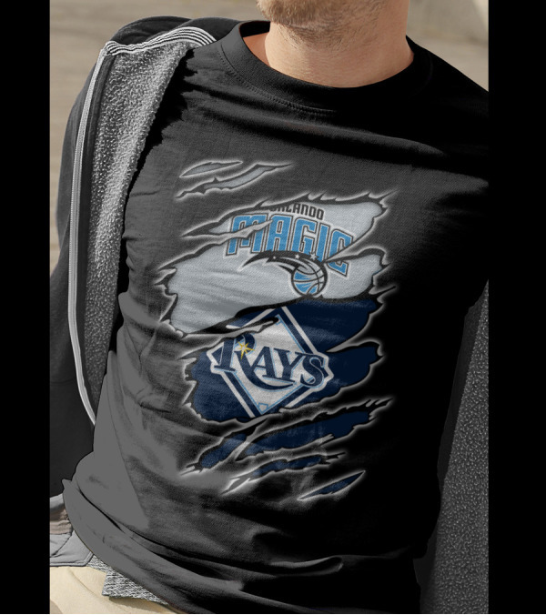 Orlando Magic Tampa Bay Rays Collaboration T-Shirt