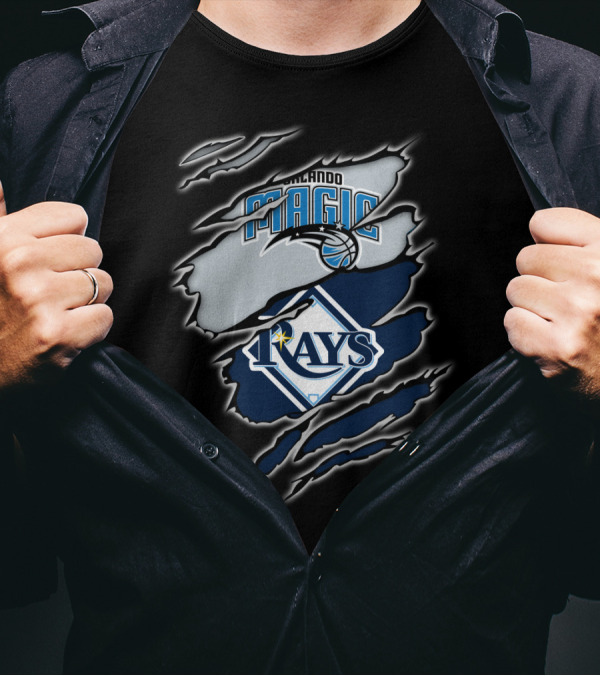 Orlando Magic Tampa Bay Rays Collaboration T-Shirt