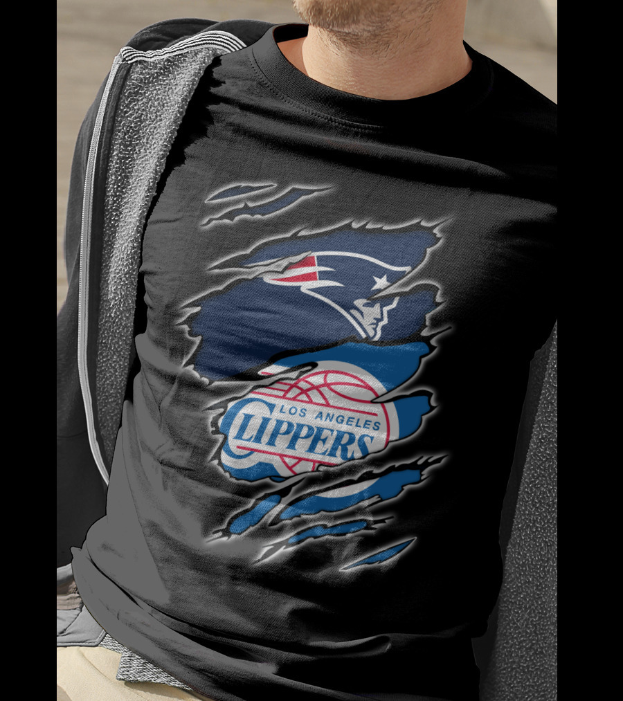 New England Patriots Los Angeles Clippers Crossover T-Shirt
