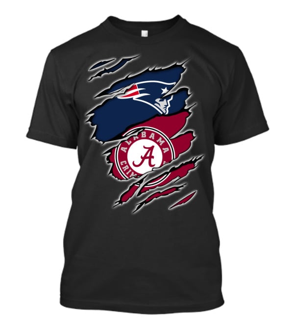 Patriots And Alabama Crimson Tide Fan Collaboration T-Shirt