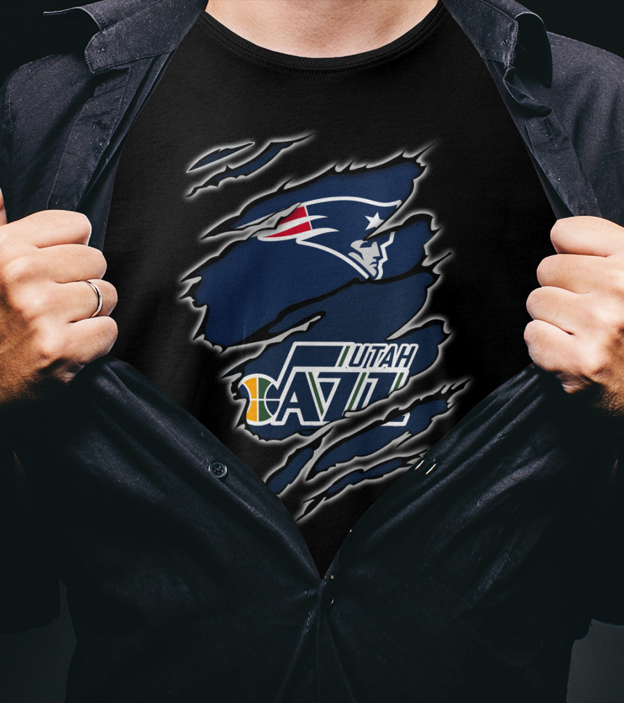 New England Patriots Utah Jazz Rip T-Shirt