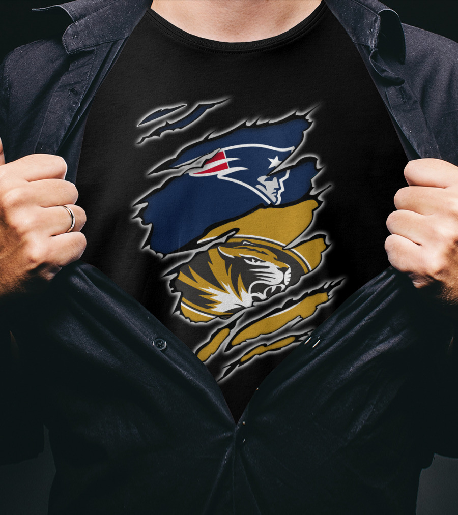 Patriots New England Tigers Missouri Fans United T-Shirt