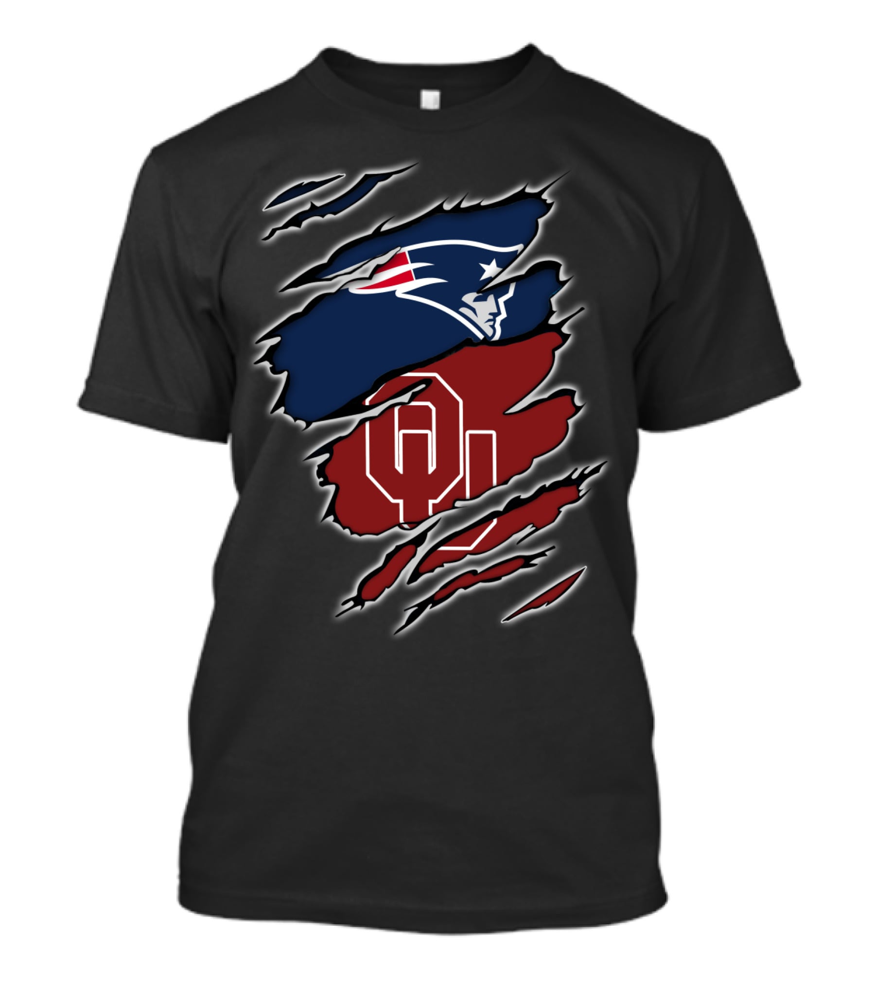 New England Patriots And Oklahoma Sooners Fusion T-Shirt