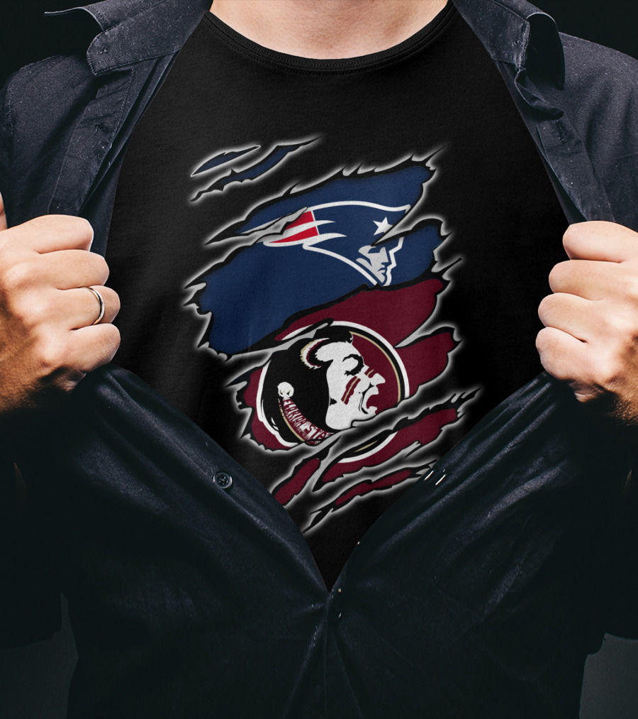 Patriots Seminoles Logo Fusion T-Shirt