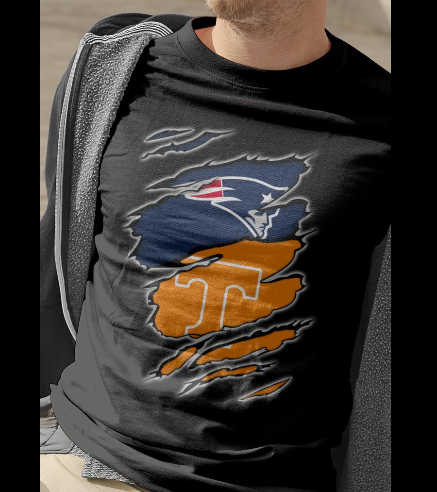 Patriots New England Tennessee Volunteers Split T-Shirt