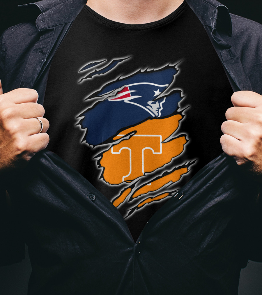 Patriots New England Tennessee Volunteers Split T-Shirt