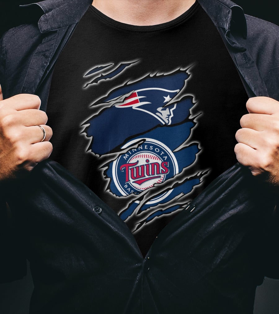 Minnesota Twins Patriots Logo Mashup T-Shirt