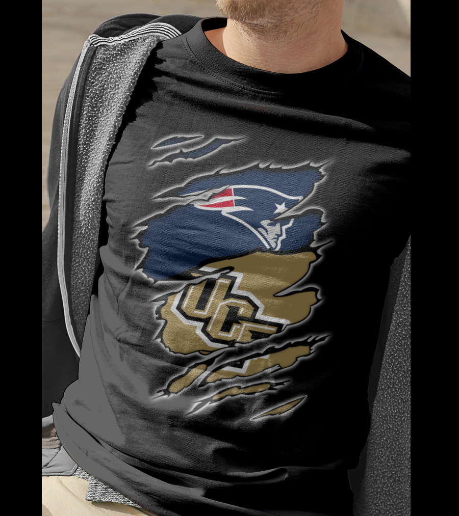 New England Patriots UCF Knights Crossover T-Shirt