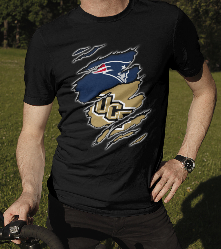 New England Patriots UCF Knights Crossover T-Shirt