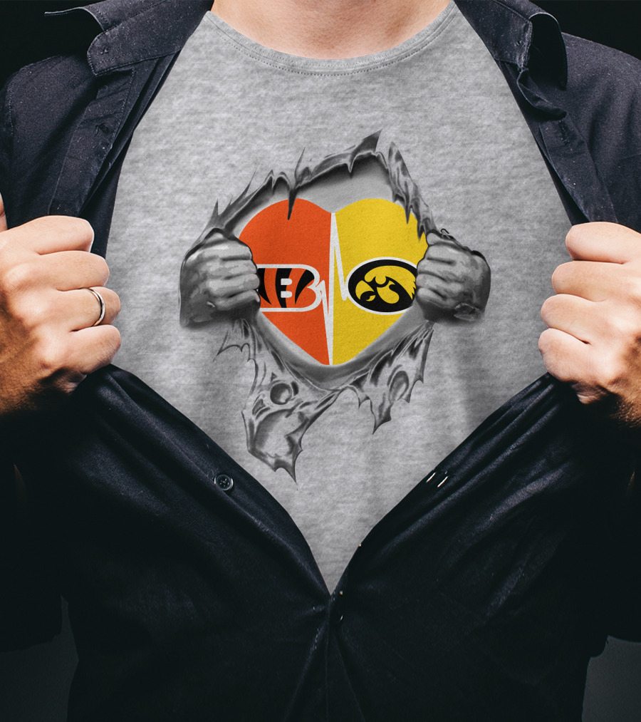 Hawkeyes Bengals Heartbeat T-Shirt