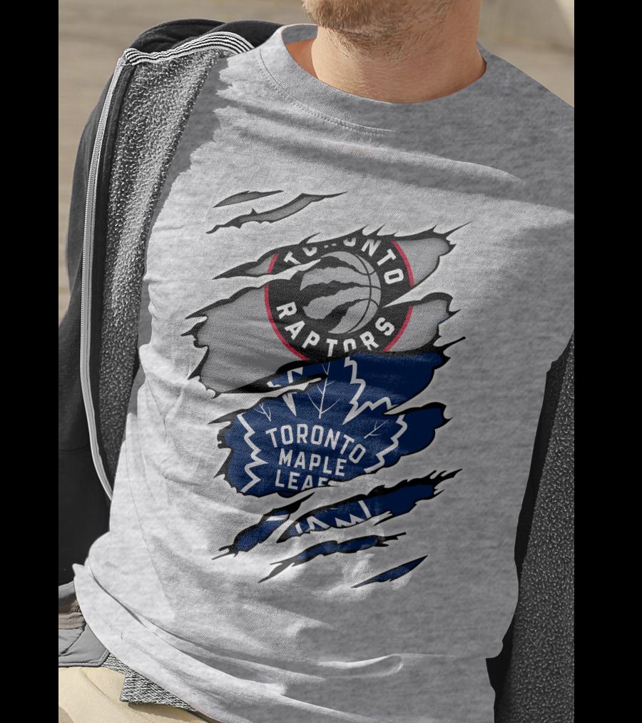 Toronto Raptors Toronto Maple Leafs Logo Mashup T-Shirt