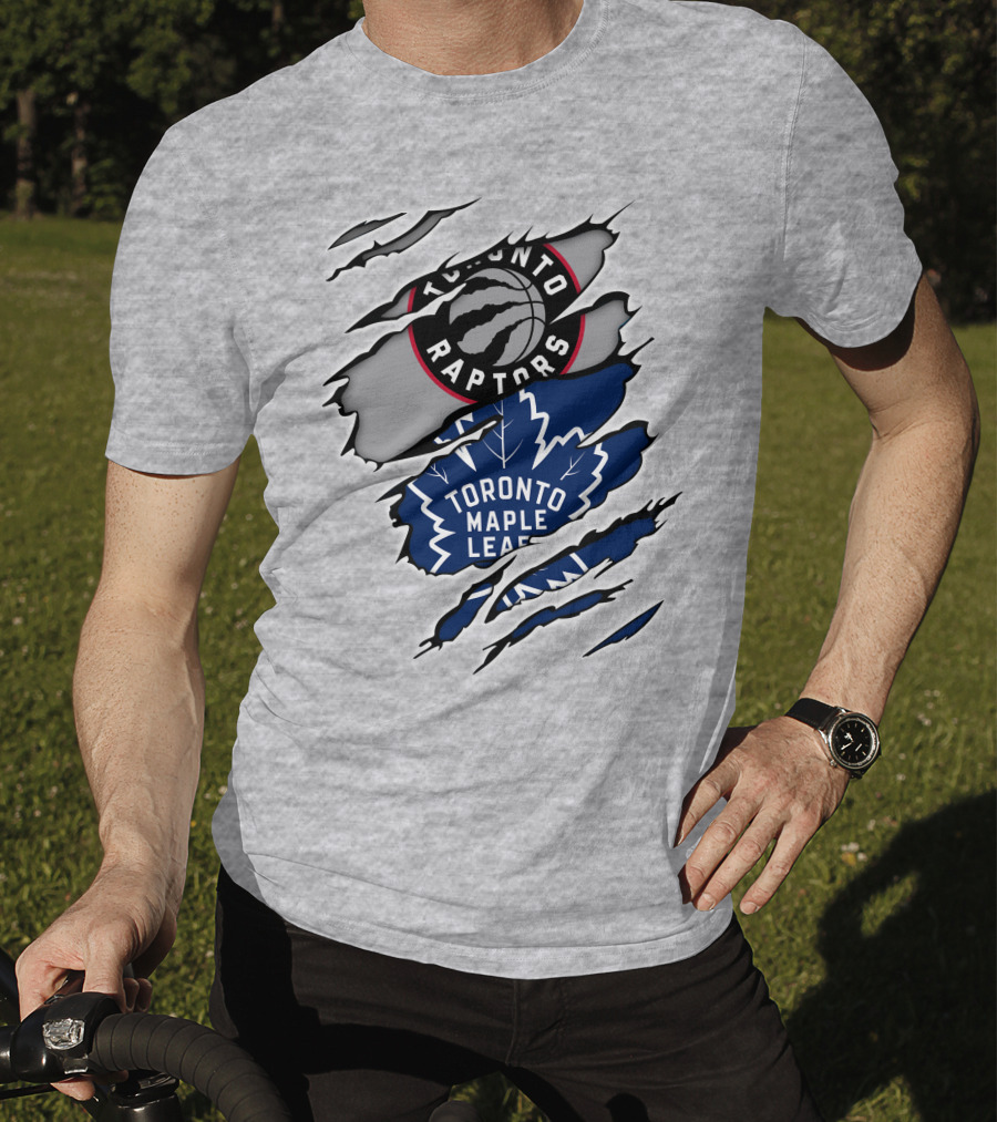 Toronto Raptors Toronto Maple Leafs Logo Mashup T-Shirt