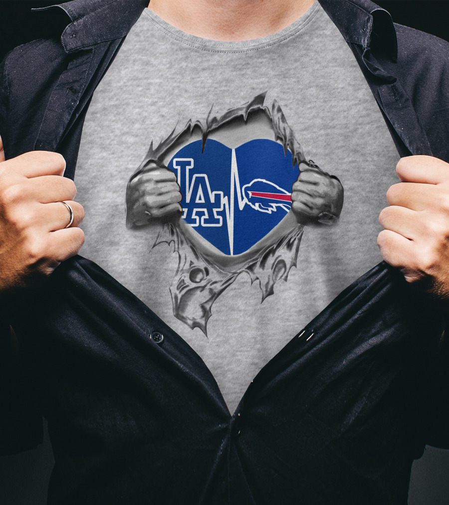 Bills Dodgers LA Heartbeat T-Shirt