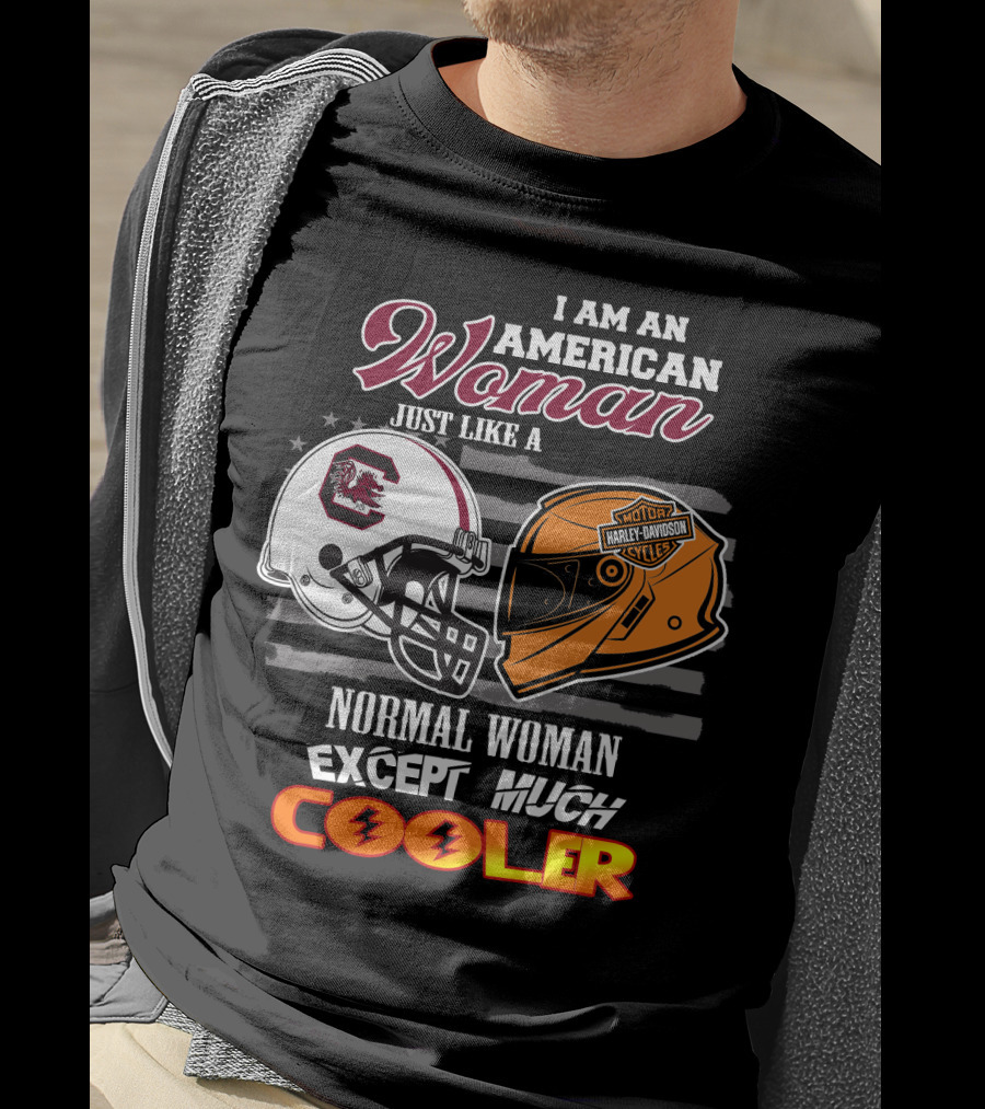 American Woman Gamecocks Harley Davidson Cooler T-Shirt