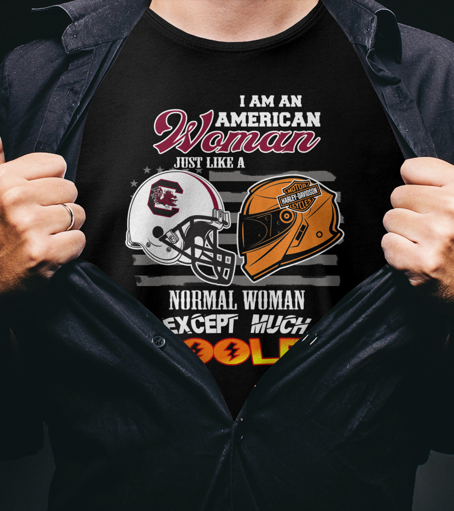 American Woman Gamecocks Harley Davidson Cooler T-Shirt