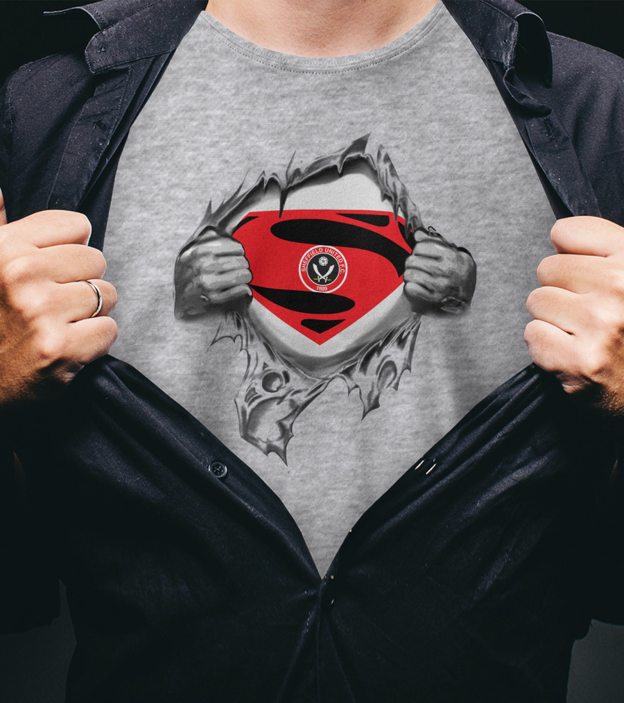 PL Sheffield United Superman Emblem Burst T-Shirt
