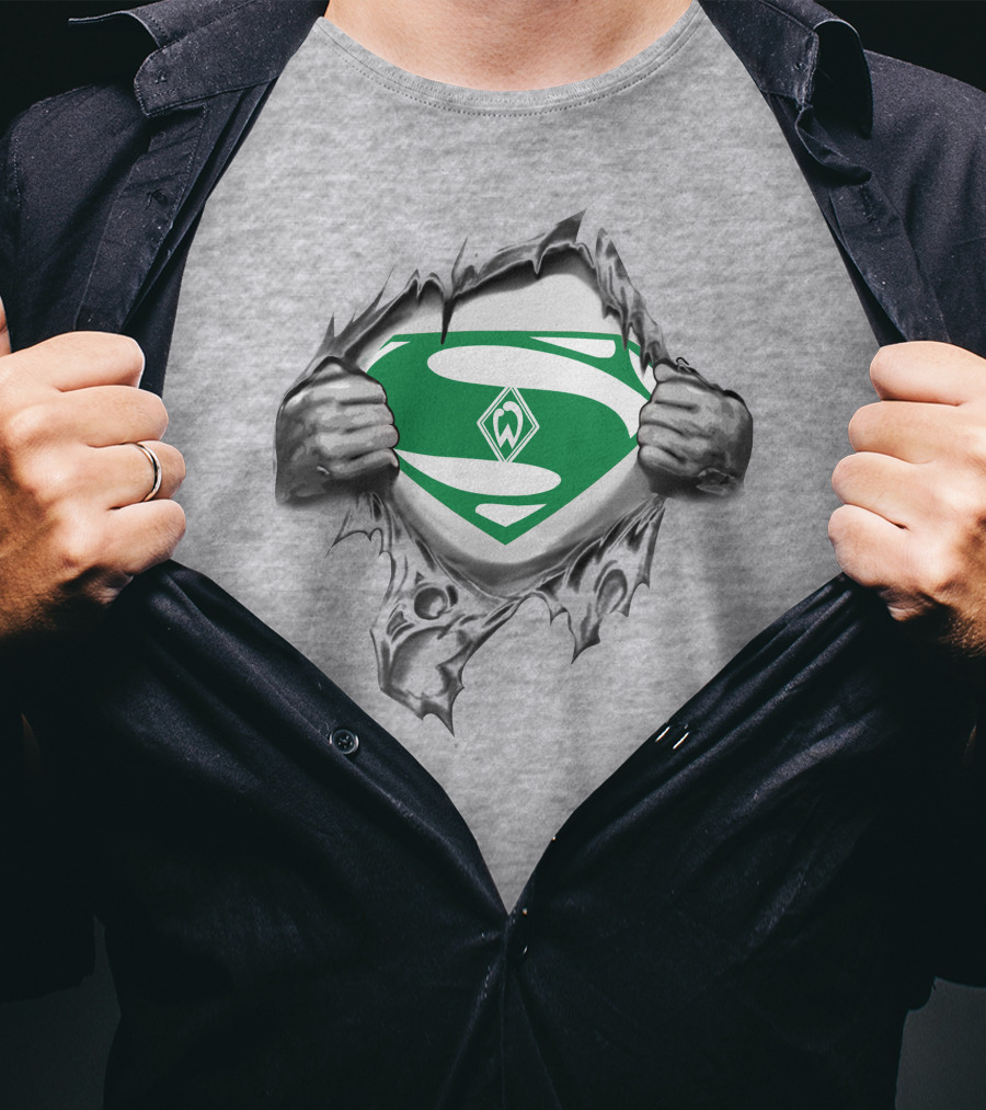 DFL SV Werder Bremen Superman Logo Rip T-Shirt