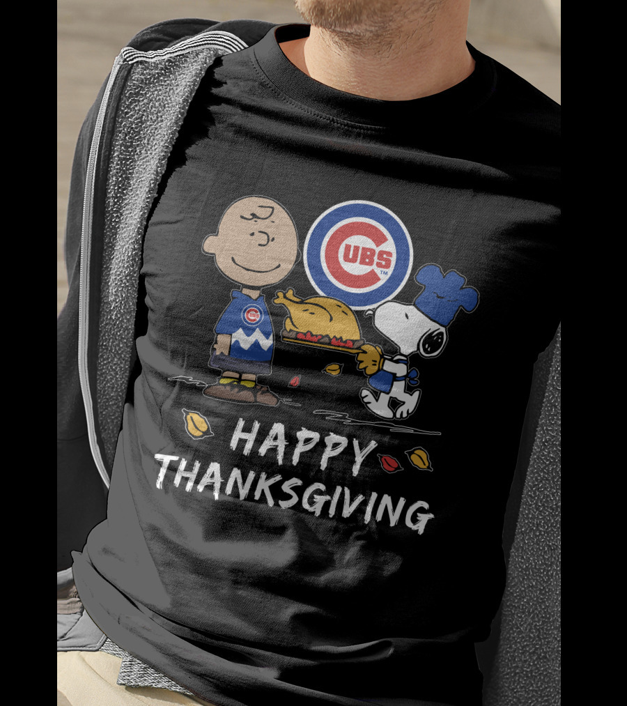 Peanuts Chicago Cubs Happy Thanksgiving T-Shirt