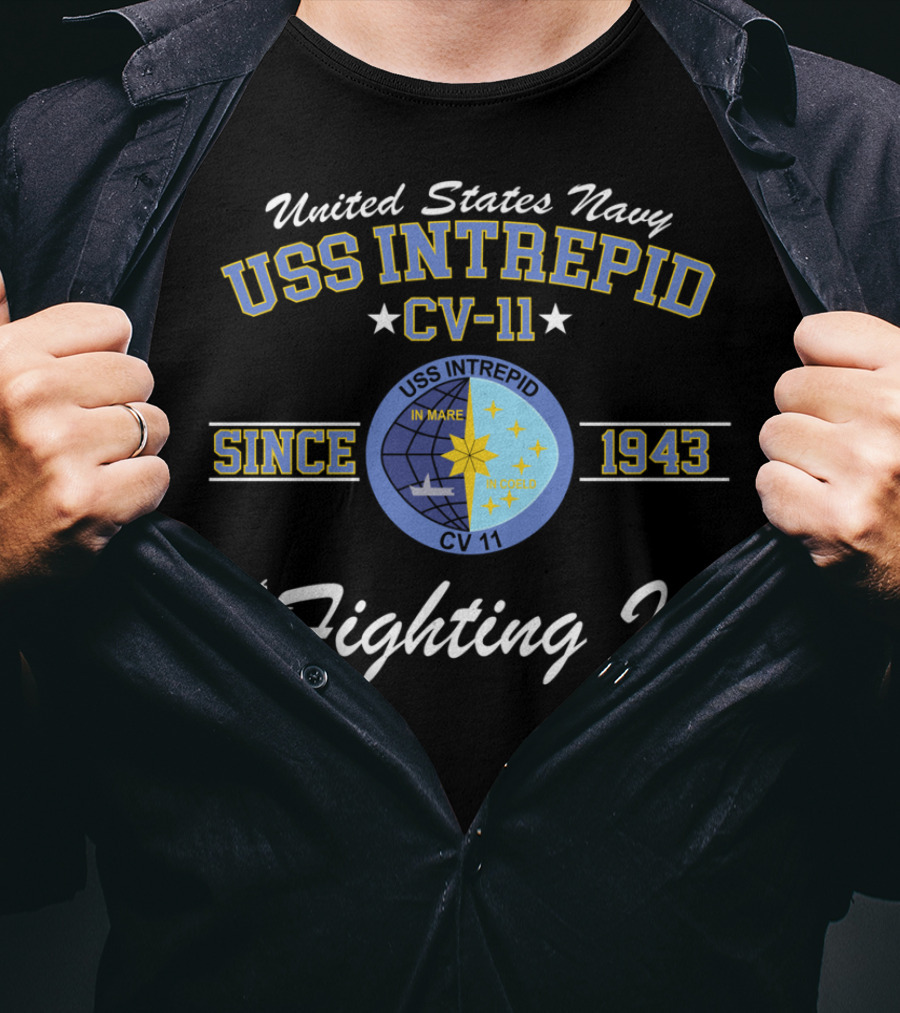 United States Navy USS Intrepid CV-11 Since 1943 Fighting I T-Shirt